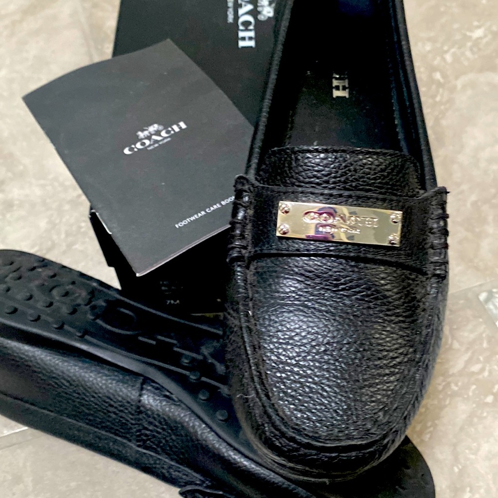 Authentic COACH leather loafers